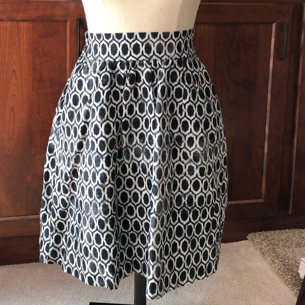 Loft Blue Patterned Skirt